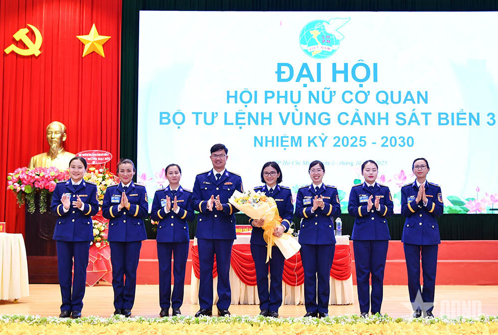 Đại hội Phụ nữ cơ quan Bộ tư lệnh Vùng Cảnh sát biển 3 nhiệm kỳ 2025 - 2030